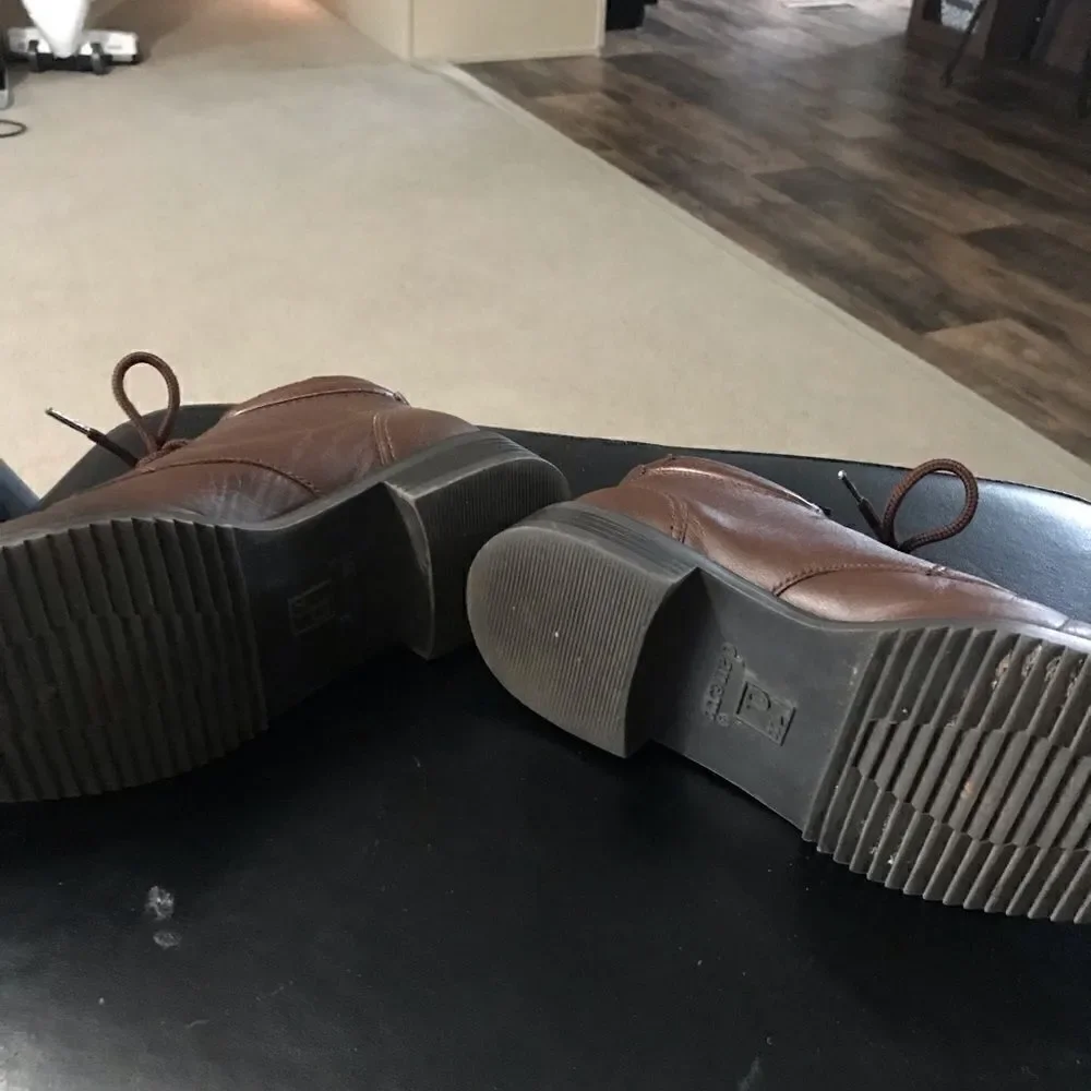 Vintage Dane Leather Kids Shoes Brown Size 4K